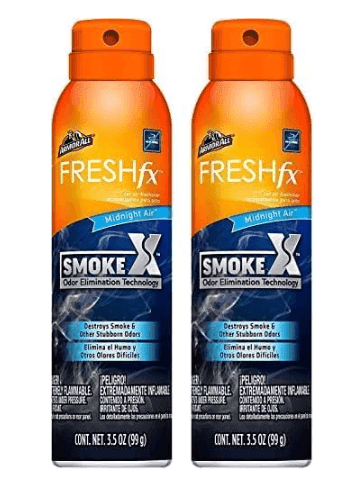 Armor All Fresh FX Smoke X Car Odor Eliminator Spray – Midnight Air Scent (3.5 Oz, Pack of 2)