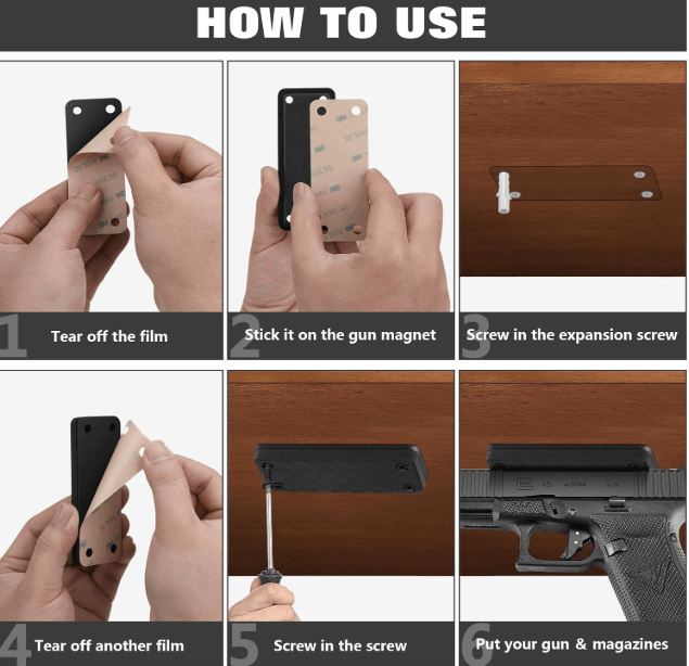 HUICOCY Gun Magnet Mount No Drilling
