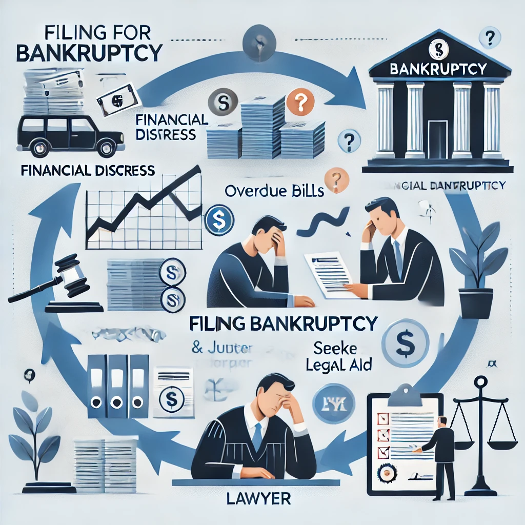 give an image based on this How to File for Bankruptcy