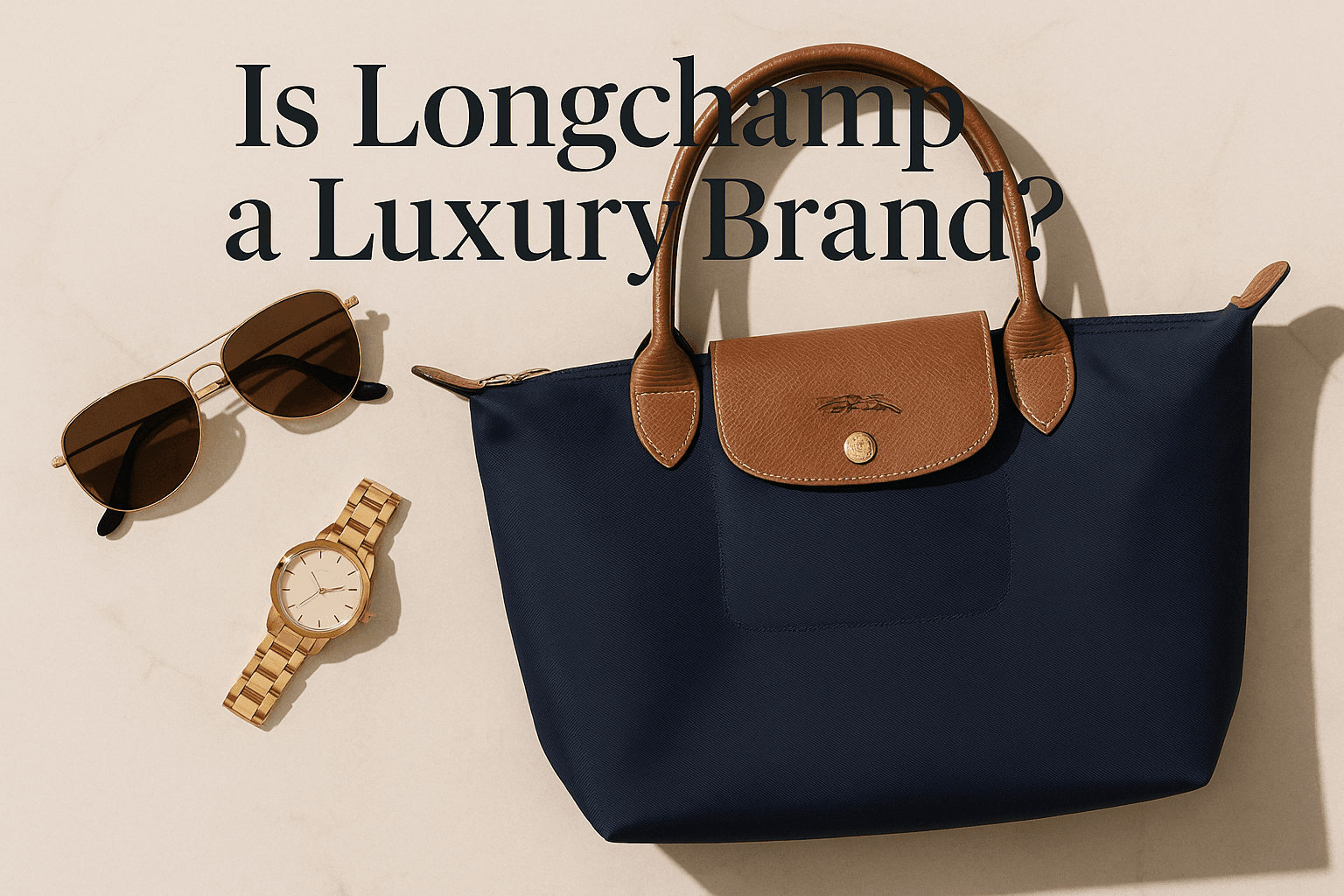 A stylish woman carrying a Longchamp bag in a Parisian setting.